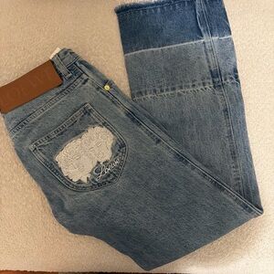 Loewe Light Blue Denim Jeans with Ivory Label